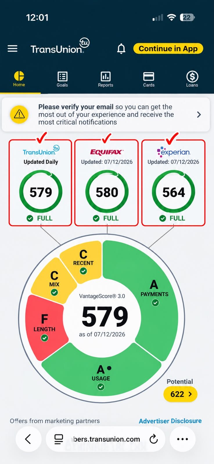 Official Sample Credit Verification Report